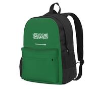 OAZCVBNN Mochila para adultos con estampado de bandera de Arabia Saudita, de gran capacidad, ligera, para senderismo, al aire libre, viajes, uso diario