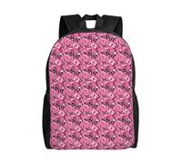 OAZCVBNN Mochila unisex con estampado de azulejos de mariposa rosa sin costuras para exteriores, mochila elegante para viajes diarios, gran capacidad