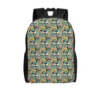 OAZCVBNN Mochila unisex con estampado de gatos de mediados de siglo, para viajes, uso diario, gran capacidad