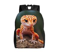 OAZCVBNN Mochila unisex con estampado de geco de leopardo y arena, para viajes, uso diario, gran capacidad