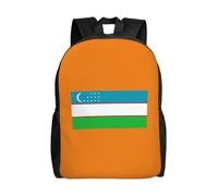 OAZCVBNN Mochila unisex con estampado de la bandera de la República de Uzbekistán, para viajes, uso diario, gran capacidad