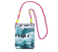 OAZCVBNN Penguins On The Iceberg - Bolso cruzado para teléfono con estampado de pingüinos para mujeres y hombres, ligera, impermeable, a la moda, fucusia, Talla única