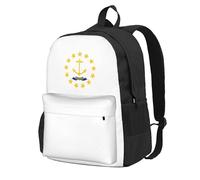 OAZCVBNN Rhode Island State Flag Print Mochila de gran capacidad para adultos, ligera, para senderismo, al aire libre, viajes, uso diario