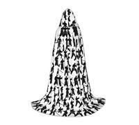 OAZCVBNN Silhouettes Of Martial Arts Print Carnivals - Capa con capucha para cosplay, disfraz de temporada para festivales, eventos de mago