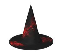 OAZCVBNN Sombrero de fiesta de carnaval con estampado de explosión roja y negra para adultos, disfraz de cosplay y celebración