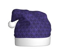 OAZCVBNN Sombrero de Navidad con estampado de mansión embrujada, para adultos, gorro de Papá Noel, decoración de temporada