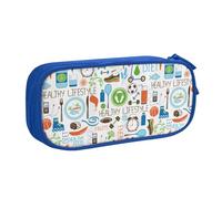 OAZCVBNN The Nature Wildlands - Estuche con estampado de actividades para guardar maquillaje, gomas de borrar, bolígrafos, estudiantes, escuela, oficina, multiescena, Blue, Talla única, Juego de