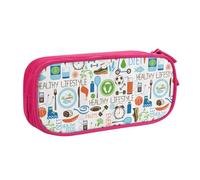OAZCVBNN The Nature Wildlands - Estuche con estampado de actividades para guardar maquillaje, gomas de borrar, bolígrafos, estudiantes, escuela, oficina, multiescena, Pink, Talla única, Juego de