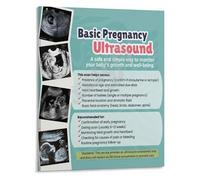 OB GYN Office Decor Pregnancy Ultrasound Introduction Poster Educational Chart Canvas Wall Art for Exam Room(Framed,12x18inch(30x45cm))