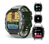 OBA Oukitel BT101 - Reloj Deportivo de 2,02 Pulgadas, 100 Modos Deportivos, Resistente al Agua 5 ATM, notificaciones, pulsómetro, podómetro, 410 mAh, Color Verde, Verde, Media, Rugged