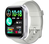 OBA OUKITEL BT103 - Reloj Inteligente Unisex de 1.91 Pulgadas, 100+ Modo Deportivo, podómetro/sueño/Monitor de frecuencia cardíaca, rastreador de Fitness para iOS y Android, Blanco, Grande