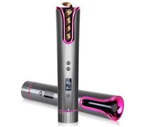 OBA Rizador de pelo automático inalámbrico, recargable USB, pantalla LCD, temporizador 8-18s, temperatura 150-200 °C, placa de cerámica