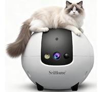 OBA Robot cámara AI 360 Grados para Animales domésticos: antivuelco 4 MP QHD, batería 10000 mAh DH013 Rec MicroSD