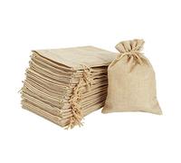 Obahdirry 100 bolsas de arpillera de 5 x 7 pulgadas con cordón para recuerdos de fiesta, boda, fiesta y regalos