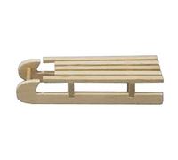 Obahdirry 2 mini trineo de madera de 1/12 caja de regalo modelo DIY accesorio de paisaje de Navidad