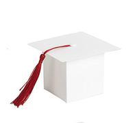 Obahdirry 25 cajas de regalo con forma de gorra de graduación de papel, caja de chocolate de azúcar para fiesta de graduación, gorra de despedida de soltero, caja de dulces de boda, regalo