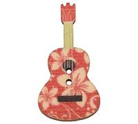 Obahdirry 50 botones de madera para costura, manualidades, ropa, 2 agujeros, guitarra mixta