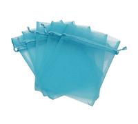 Obahdirry Bolsas transparentes de organza para regalo de fiesta de boda, bolsas de joyería, 50 unidades de 10 x 15 cm