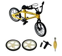 Obahdirry Mini bicicleta de montaña de aleación modelo para 1/10 RC Crawler SCX10 TRX4 D90 decoración, amarillo