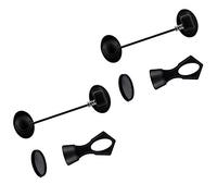 Obahdirry Paquete de 2 cerraduras de refrigerador, mini cerradura de puerta de refrigerador, cerraduras de gabinete para niños, cerradura de congelador para armarios, cajones (negro)