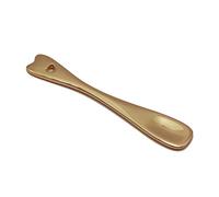 Obahdirry Paquete de 5 espátulas de maquillaje de metal, mini cuchara, cuchara de belleza para cosméticos faciales, máscara (dorado)