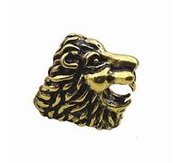 Obahdirry Soporte para anillo de dedo con diseño de león, accesorios para fumar, dorado