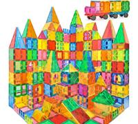 obakaer 100PCS Bloques Construccion Magneticas Niños con 2 Coches Creativo