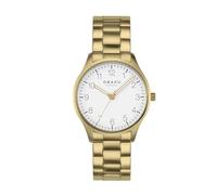 Obaku Reloj para hombre, caja de acero inoxidable, cristal mineral extra endurecido, pulsera de malla de acero inoxidable, Dorado, STORM - Cian