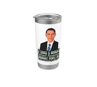 Obama Black History Month Día del Presidente Hombres Mujeres Niños Vaso térmico de acero inoxidable de doble pared