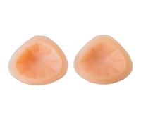 OBASDFD A Pair of Fake Breast Triangular Boob Prosthetic with Areola Slight Push Up Bra Insert Pad Soft Touch Flesh-300g(1400g)