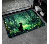 OBASDFD Alfombrilla De Baño Tierra Diatomeas, Diseño Tinta Azul, Púrpura Y Dorada, Antideslizante, Superabsorbente Secado Rápido For Cocina(#17,20x31Inch (50 * 80cm))