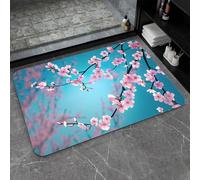 OBASDFD Alfombrilla De Baño Tierra Diatomeas, Diseño Tinta Azul, Púrpura Y Dorada, Antideslizante, Superabsorbente Secado Rápido For Cocina(#14,16x24Inch (40 * 60cm))