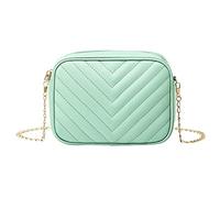 OBASDFD Bandolera cruzada for mujer, bolso de hombro con cadena tendencia Simple a la moda, práctico(Mint Green)
