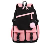 OBASDFD Bolso De Hombro Informal Moda For Mujer: Práctico Mano Con Cremallera Y Antirrobo(Pink)