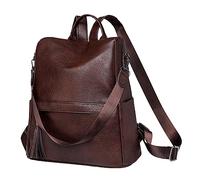 OBASDFD Bolso De Viaje Tela Moda For Mujer: Monedero, Bandolera For Móvil, Mochila Escolar For Adolescentes(Coffee)