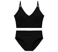 OBASDFD Bra Set Women's Deep V Tank Top No Underwire Small Breast Push-up Triangle Cup(Khaki,XL)(Black,M)