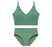 OBASDFD Bra Set Women's Deep V Tank Top No Underwire Small Breast Push-up Triangle Cup(Khaki,XL)(Green,XL)