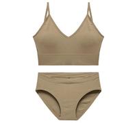 OBASDFD Bra Set Women's Deep V Tank Top No Underwire Small Breast Push-up Triangle Cup(Khaki,XL)(Khaki,L)