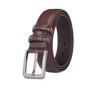 OBASDFD Cinturón de piel vacuno plena flor for hombre con hebilla pasador for uso informal, negocios y diario(Brown,120)