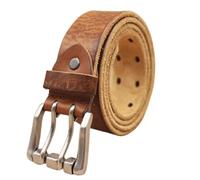 OBASDFD Cinturones De Piel Vaca For Hombre Y Mujer: Correa Flor Resistente 3,8 Cm Ancho Con Hebilla Rodillo Doble Pasador For Uso Informal Laboral(Brown,125cm/49)