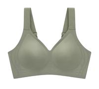 OBASDFD Comfortable Adjustable T-Shirt Bra with Steel Ring for Women with V-Neck, Light Purple, 3XL(Green,L)