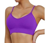 OBASDFD Comfortable Running Sports Bra for Women Quick Dry Shockproof Fitness Yoga Tank Top Without Steel Ring, Gray, L(Purple,M)