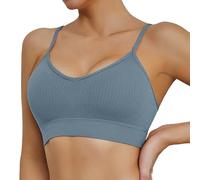 OBASDFD Comfortable Running Sports Bra for Women Quick Dry Shockproof Fitness Yoga Tank Top Without Steel Ring, Gray, L(Gold,S)