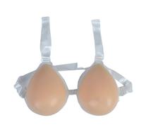 OBASDFD Experience Authenticity Silicone Concave Bottom Fake Boobs Conjoined Breasts for Crossdressers Transgender Brown-500g(Flesh,600g)