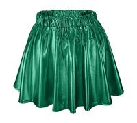 OBASDFD Falda con Purpurina for Mujer, Cintura Alta, Vestido De Carnaval Liso Plisado, Traje 2026, Minifalda, Lápiz, Fiesta for(Green,L)