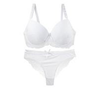 OBASDFD Fashion Women Lace Bra Set Steel Ring Underwear Black Lingerie, Red, 75D(White,36D)