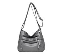 OBASDFD Fashionable Women's Large Capacity Crossbody Zipper Shoulder Casual Bag(Dark Gray)
