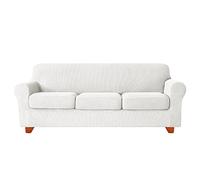 OBASDFD Funda De Cojín Individual Jacquard Elástico con Base Elástica, Protector Muebles Lavable(A,3 Seat (185-235 cm))