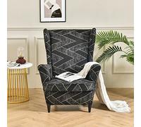 OBASDFD Funda De Sillón Orejero Alta Elasticidad - Protector Muebles Universal Lavable con Base Elástica(AW)