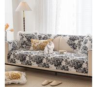 OBASDFD Funda De Sofá Chenilla Jacquard, Antideslizante, Lavable, For Muebles Seccionales(Black,Pillow17.7 * 17.7in)